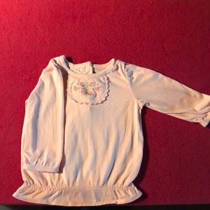 Janie and Jack Girls Peach Blouse with Bib